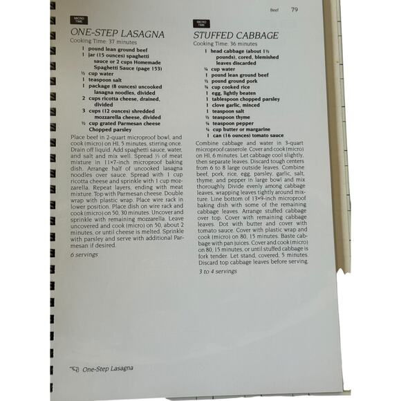 Kenmore Micro Convection Cooking Cookbook Sears 13047 1985 Spiral Bound Recipes - Picture 5 of 7
